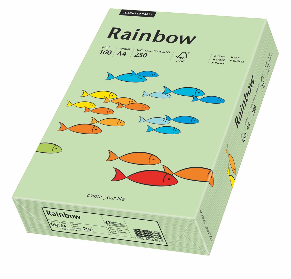 Papier ksero Rainbow A4 160g seledynowy R75 Papyrus